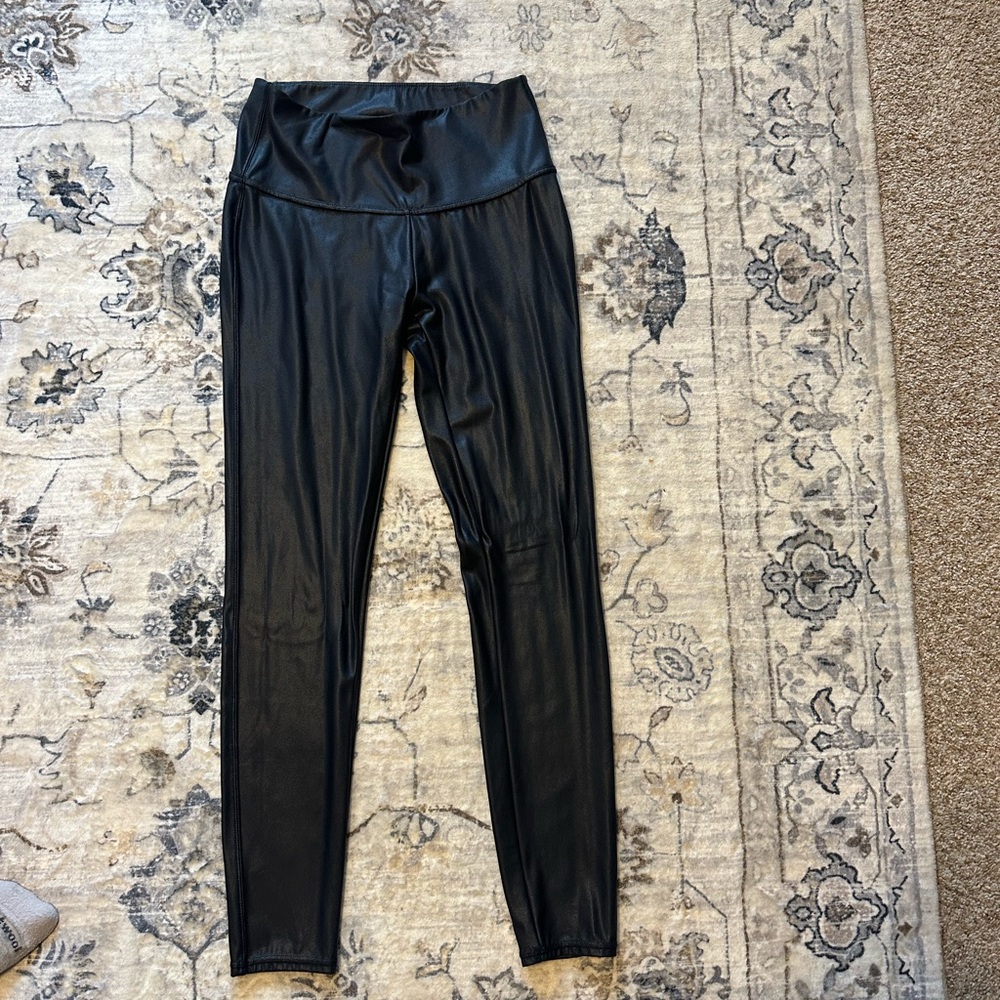 Black Faux Leather Leggings